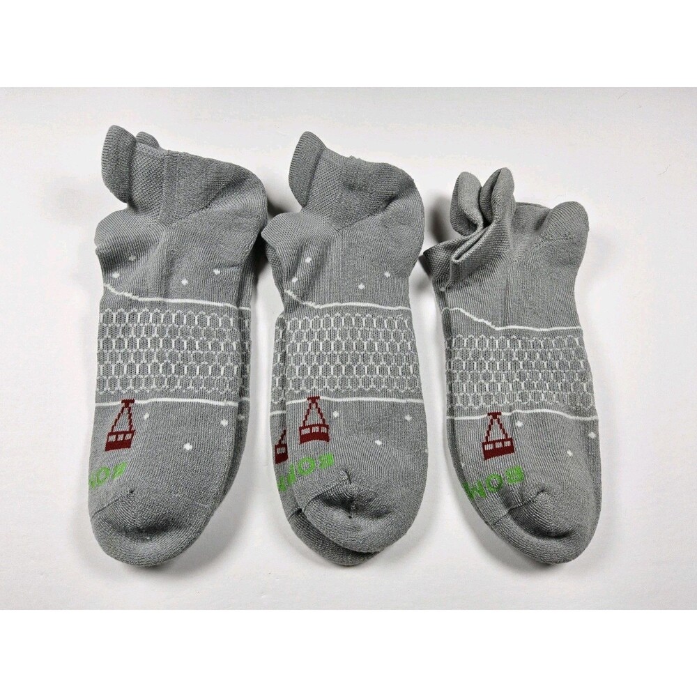 Bombas Winter Ski Lift Pattern Athletic Ankle Socks Lot Of 3 Pairs Size M